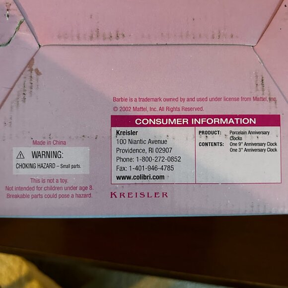 Barbie Rapunzel Anniversary Clock w/ Miniature Collectible Clock | Ltd Edition - Picture 11 of 11